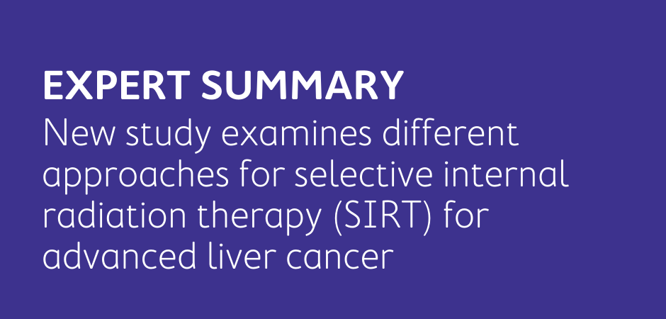 Approaches for SIRT for advanced liver cancer